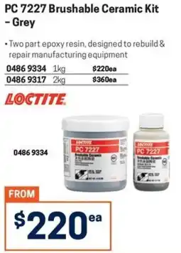 Blackwoods Loctite PC 7227 Brushable Ceramic Kit - Grey offer