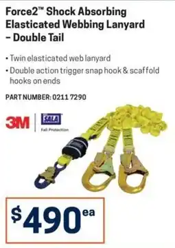 Blackwoods Force2 Shock Absorbing Elasticated Webbing Lanyard - Double Tail offer