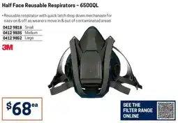 Blackwoods 3M Half Face Reusable Respirators - 6500QL offer