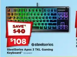 Joyce Mayne SteelSeries Apex 3 TKL Gaming Keyboard offer