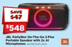 Joyce Mayne JBL PartyBox On-The-Go 2 Plus Portable Speaker with 2x AI Microphones offer