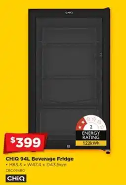 Joyce Mayne CHIQ 94L Beverage Fridge offer
