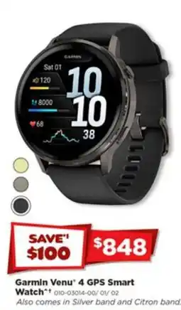 Joyce Mayne Garmin Venu 4 GPS Smart Watch offer