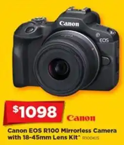 Joyce Mayne Canon EOS R100 Mirrorless Camera with 18-45mm Lens Kit offer