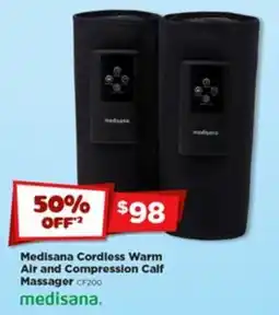 Joyce Mayne Medisana Cordless Warm Air and Compression Calf Massager CF200 offer