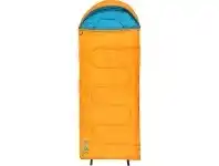 Wanderer Kids Lilflame Hooded Sleeping Bag High Performance Orange And Blue @ Club Bcf