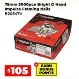 Sydney Tools Paskode Bright D Head Impulse Framing Nails offer