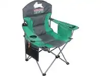 BCF NRL Rabbitohs Camp Chair 91x60x103cm Insulated Colourblock Green and Grey offer