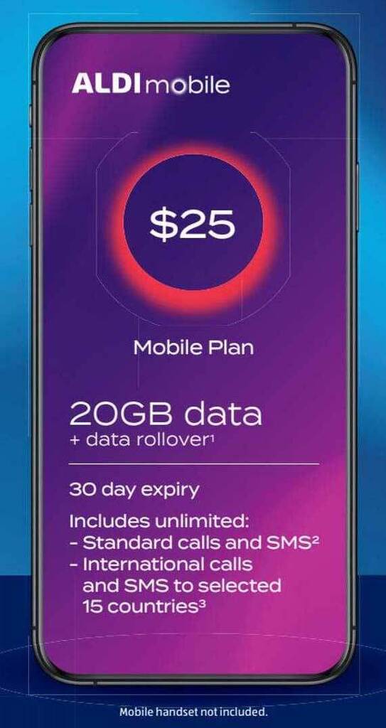 Aldimobile Mobile Plan 20gb Data + Data Rollover offer at ALDI