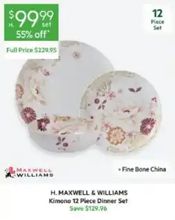 Harris Scarfe H. MAXWELL & WILLIAMS Kimono 12 Piece Dinner Set offer