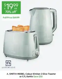 Harris Scarfe A. Smith+Nobel Colour Kitchen 2 Slice Toaster or Kettle offer