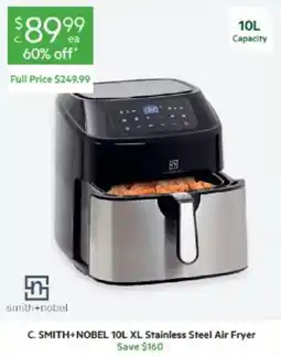 Harris Scarfe C. Smith+Nobel 10L XL Stainless Steel Air Fryer offer