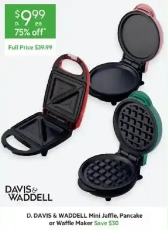 D. Davis & Waddell Mini Jaffle, Pancake or Waffle Maker