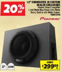 Autobarn 12" Subwoofer in Custom Sealed Enclosure offer