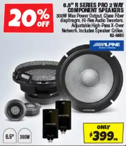 Autobarn Alpine 6.5" R Series Pro 2 Way Component Speakers offer