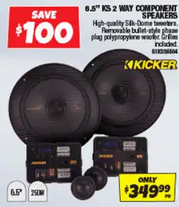 Autobarn Kicker 6.5" KS 2 Way Component Speakers offer