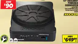 Autobarn 10" Hideaway Powered Subwoofer offer