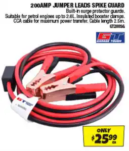 Autobarn 200amp Jumper Leads Spike Guard GT Garage Tough offer