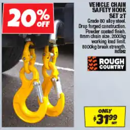 Autobarn Vehicle Chain Safety Hook Set 2T Rough Country offer