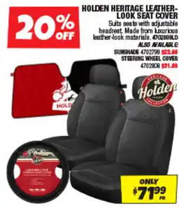 Autobarn Holden Heritage Leather-Look Seat Cover offer