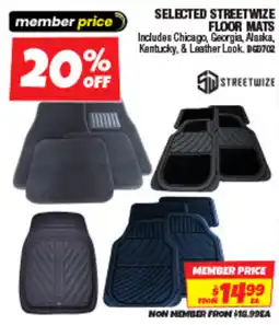 Autobarn Streetwise floor mats offer