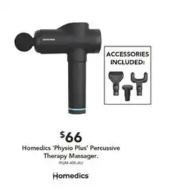 Harvey Norman Homedics 'Physio Plus' Percussive Therapy Massager offer