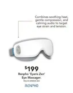 Harvey Norman Renpho 'Eyeris Zen' Eye Massager offer