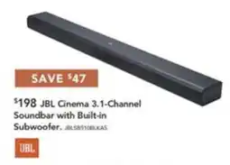 Harvey Norman JBL Cinema 3.1-Channel Soundbar with Built-in Subwoofer offer