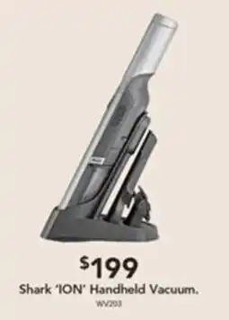 Harvey Norman Shark 'ION' Handheld Vacuum offer