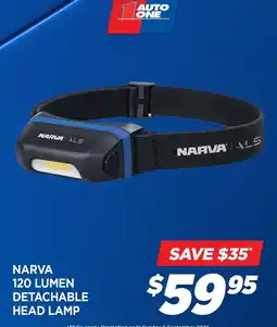 Auto One Narva 120 Lumen Detachable Head Lamp offer
