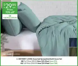 Harris Scarfe Odyssey Living Assorted Sunwashed Quilt Cover Set offer