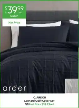 Harris Scarfe C. ARDOR Leonard Quilt Cover Set offer