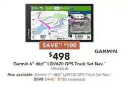 Harvey Norman Garmin 6" dezl" LGV620 GPS Truck Sat Nav. offer