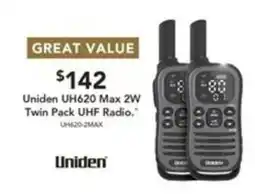 Harvey Norman Uniden UH620 Max 2W Twin Pack UHF Radio offer