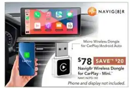 Harvey Norman Navig8r Wireless Dongle for CarPlay - Mini offer