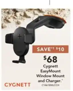Harvey Norman Cygnett EasyMount Window Mount and Charger offer