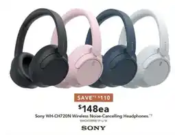 Harvey Norman Sony WH-CH720N Wireless Noise-Cancelling Headphones offer