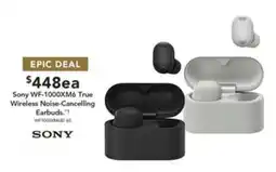 Harvey Norman Sony WF-1000XM6 True Wireless Noise-Cancelling Earbuds offer