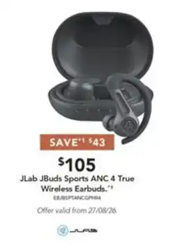 Harvey Norman JLab JBuds Sports ANC 4 True Wireless Earbuds offer