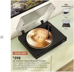 Harvey Norman JBL Authentics Spinner Bluetooth Turntable offer