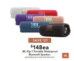 Harvey Norman JBL Flip 7 Portable Waterproof Bluetooth Speaker offer