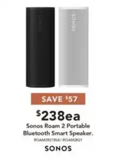 Harvey Norman Sonos Roam 2 Portable Bluetooth Smart Speaker offer
