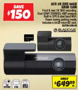 Autobarn BlackVue 2CH 2K QHD 64GB Dash Cam offer