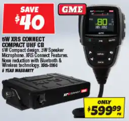 Autobarn GME 5W XRS Connect Compact UHF CB offer