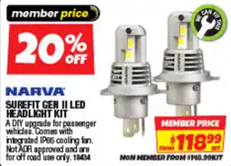 Autobarn Narva Surefit Gen II LED Headlight Kit offer