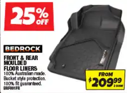 Autobarn Bedrock front & rear moulded floor liners offer