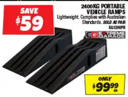 Autobarn Extreme Garage 2400kg Portable Vehicle Ramps offer