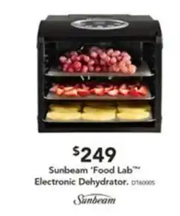 Harvey Norman Sunbeam 'Food Lab' Electronic Dehydrator offer