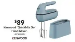 Harvey Norman Kenwood 'QuickMix Go' Hand Mixer offer