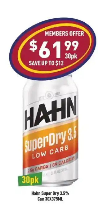 Hahn Super Dry 3.5%